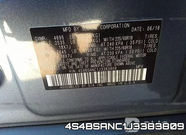 4S4BSANC1J3383809