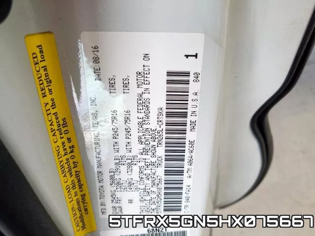 5TFRX5GN5HX075667