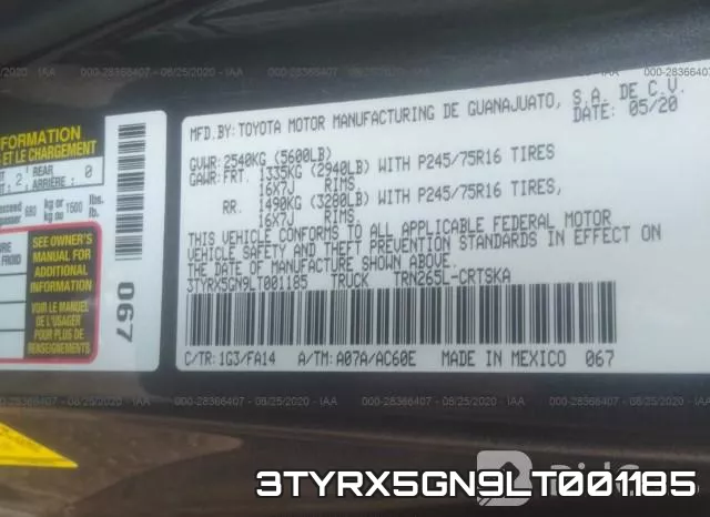 3TYRX5GN9LT001185