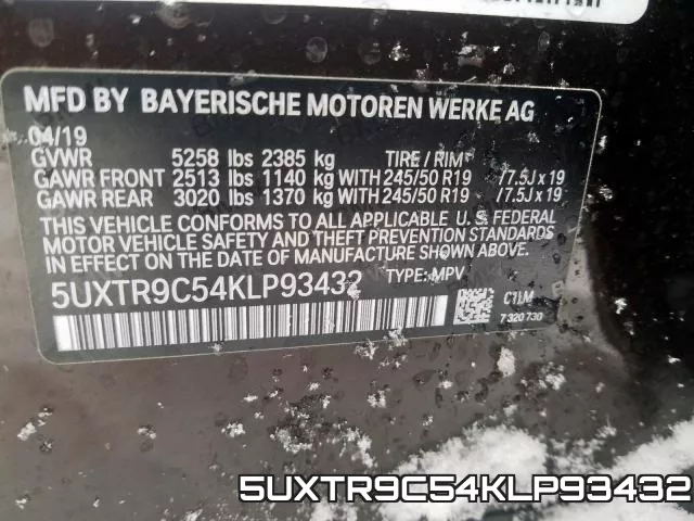 5UXTR9C54KLP93432