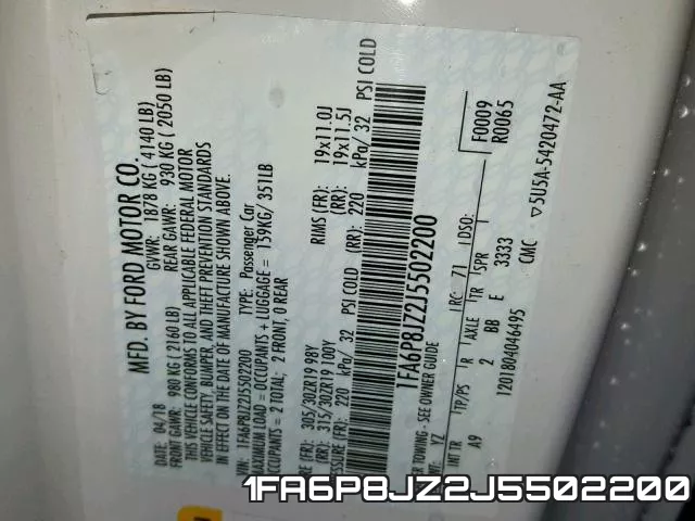 1FA6P8JZ2J5502200