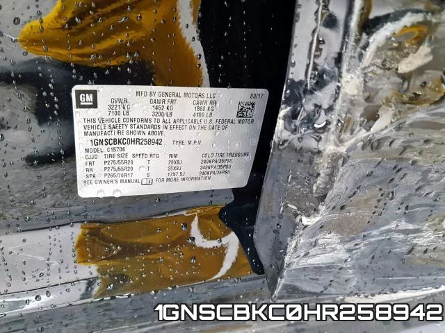 1GNSCBKC0HR258942
