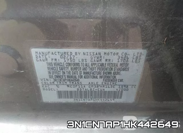 3N1CN7AP1HK442649