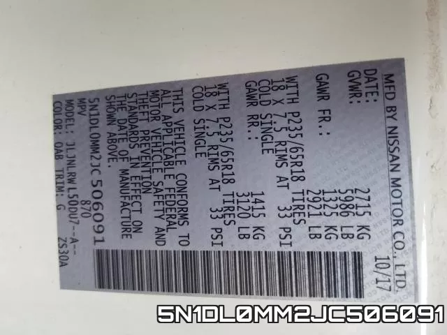 5N1DL0MM2JC506091