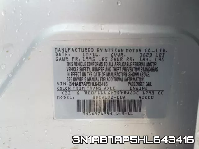 3N1AB7AP5HL643416