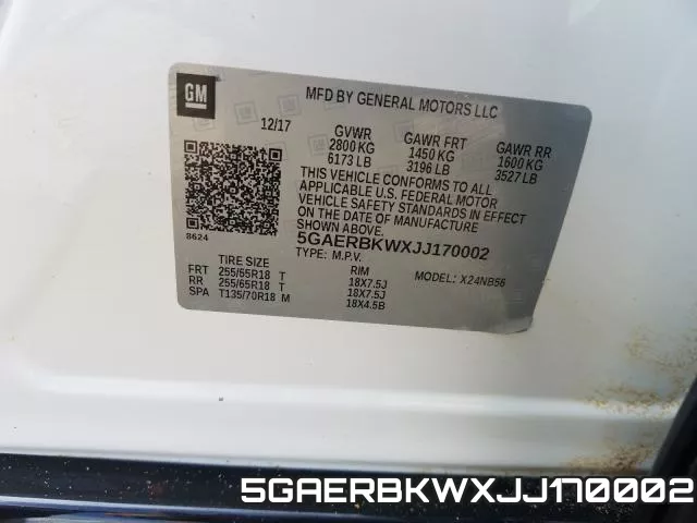 5GAERBKWXJJ170002