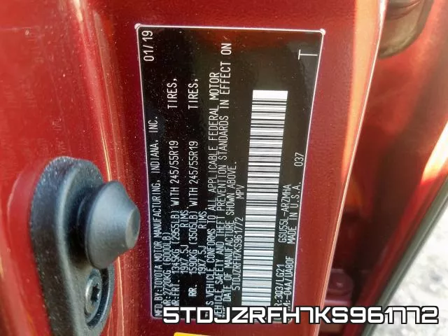 5TDJZRFH7KS961772