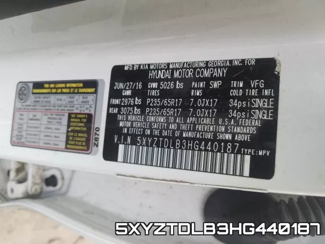 5XYZTDLB3HG440187