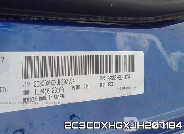 2C3CDXHGXJH207184