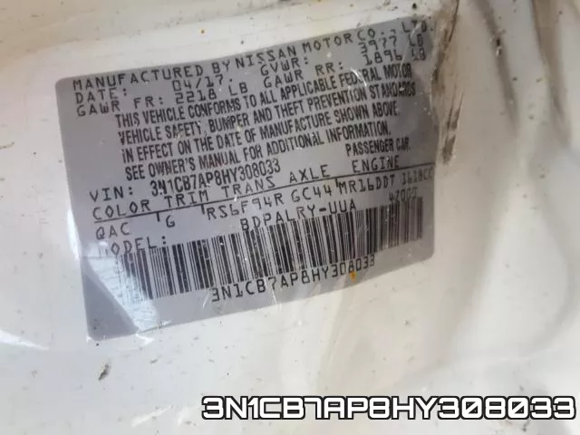 3N1CB7AP8HY308033