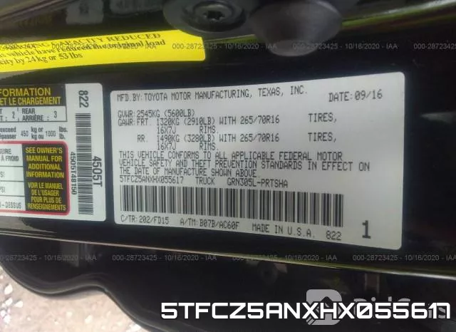 5TFCZ5ANXHX055617
