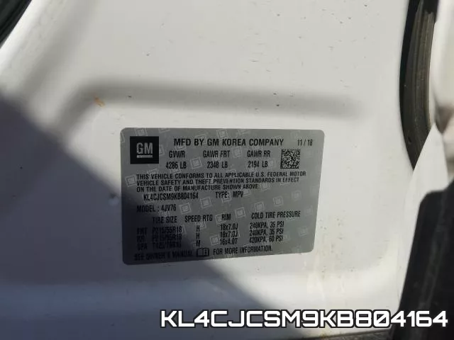 KL4CJCSM9KB804164