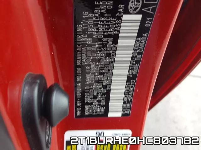 2T1BURHE0HC803782