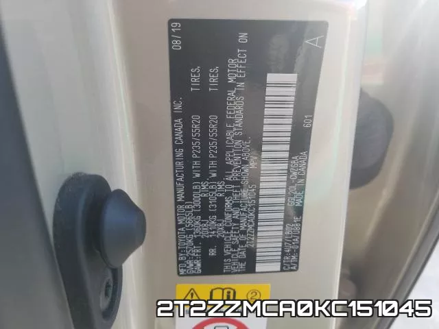 2T2ZZMCA0KC151045