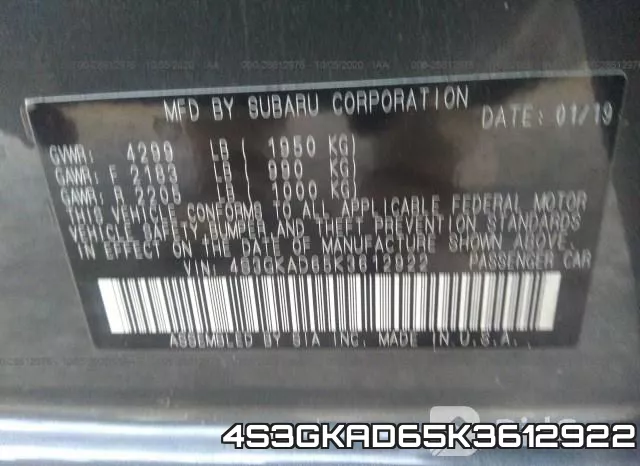 4S3GKAD65K3612922