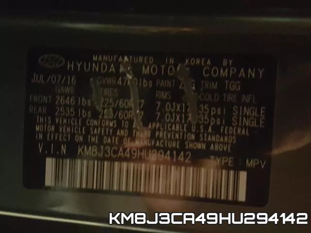 KM8J3CA49HU294142