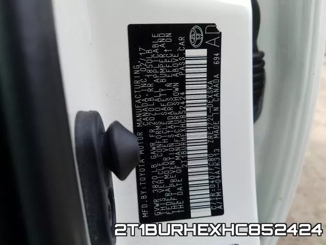 2T1BURHEXHC852424