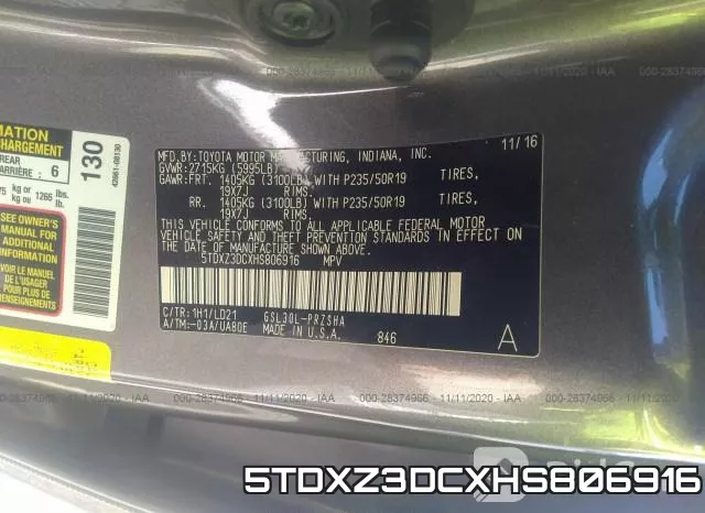 5TDXZ3DCXHS806916