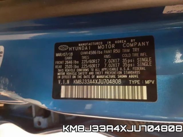 KM8J33A4XJU704808