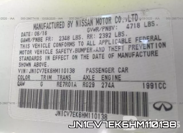 JN1CV7EK6HM110138