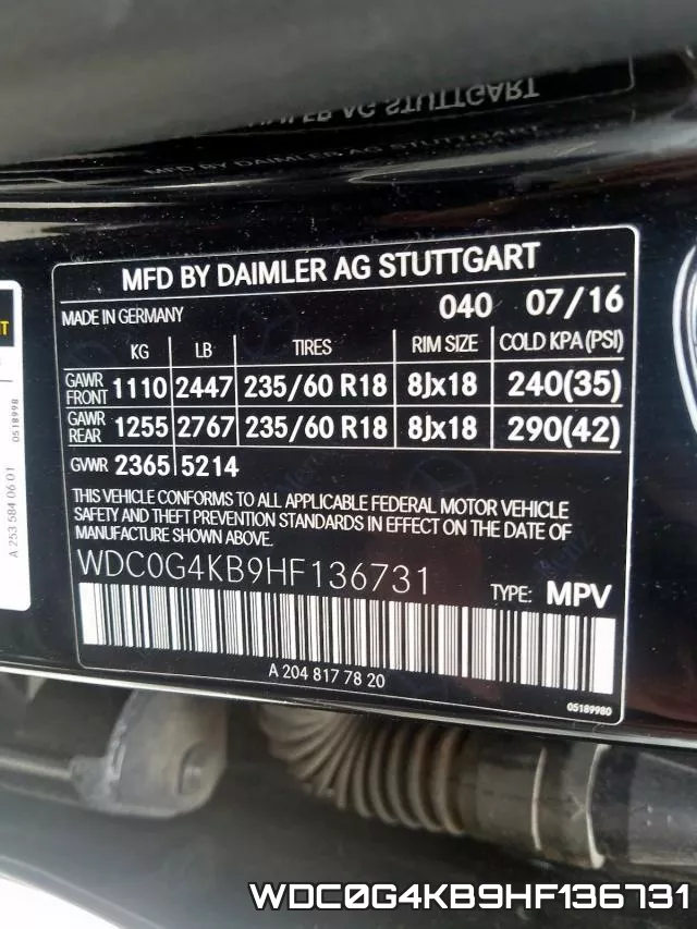 WDC0G4KB9HF136731