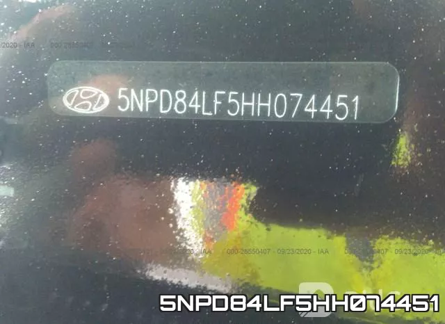 5NPD84LF5HH074451