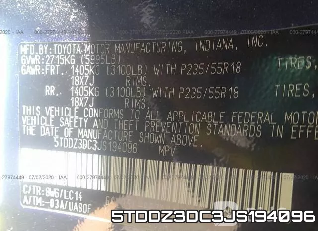 5TDDZ3DC3JS194096