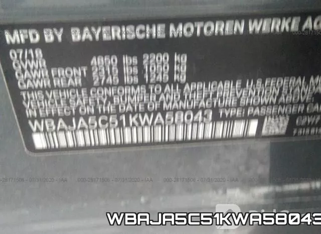WBAJA5C51KWA58043