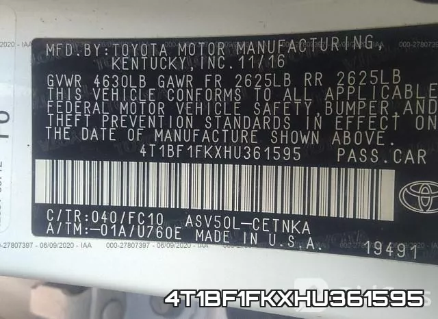 4T1BF1FKXHU361595