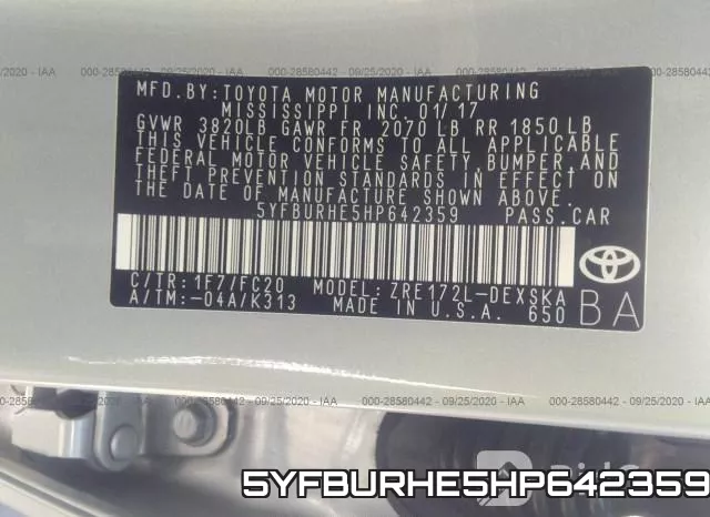 5YFBURHE5HP642359