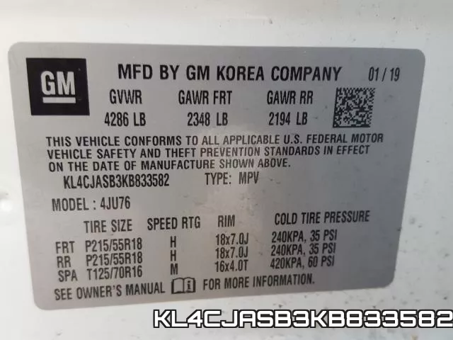 KL4CJASB3KB833582