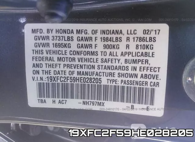 19XFC2F59HE028205