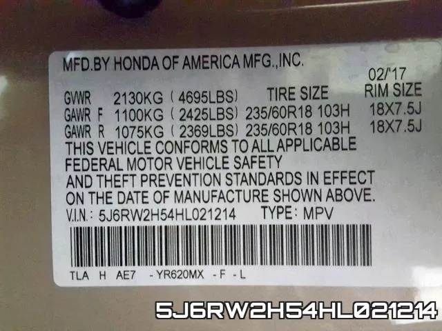 5J6RW2H54HL021214