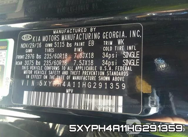5XYPH4A11HG291359