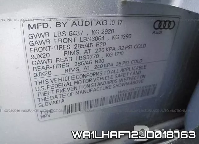 WA1LHAF72JD018763
