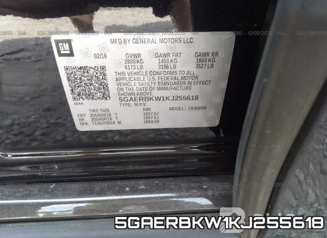5GAERBKW1KJ255618