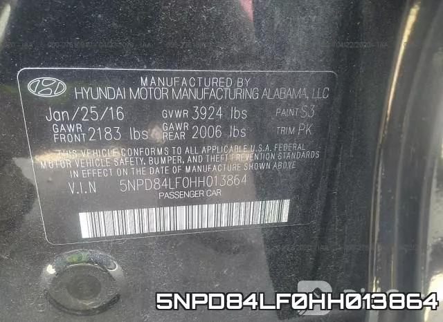 5NPD84LF0HH013864