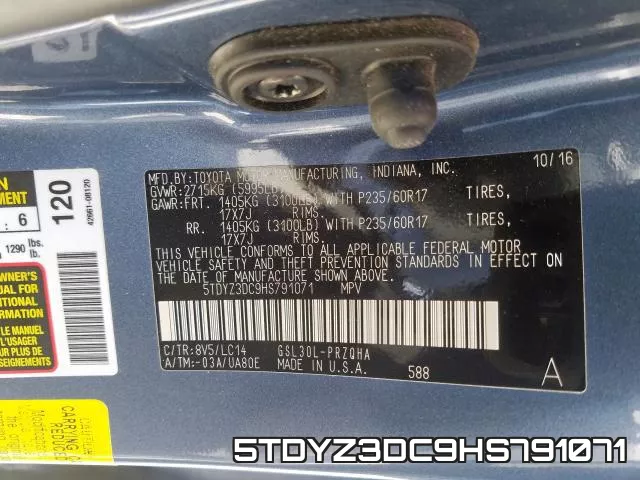 5TDYZ3DC9HS791071