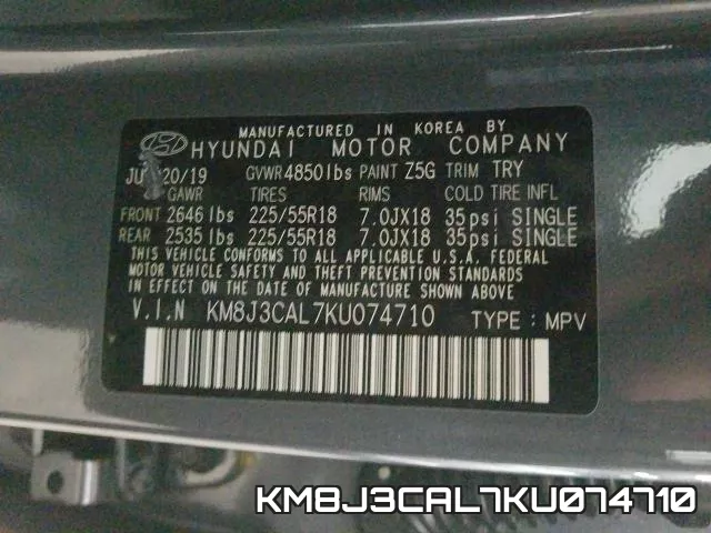 KM8J3CAL7KU074710