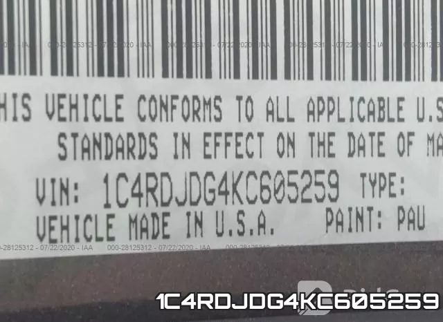 1C4RDJDG4KC605259