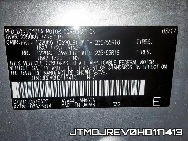 JTMDJREV0HD117413