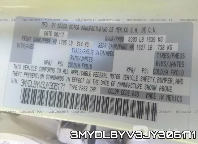 3MYDLBYV3JY306171
