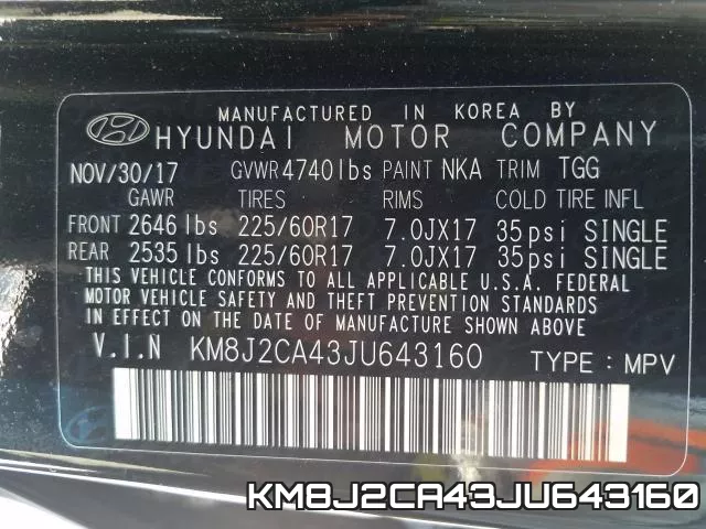 KM8J2CA43JU643160