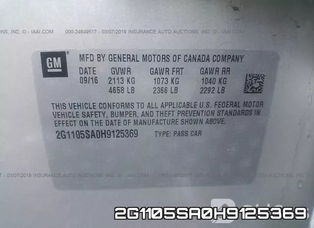 2G1105SA0H9125369