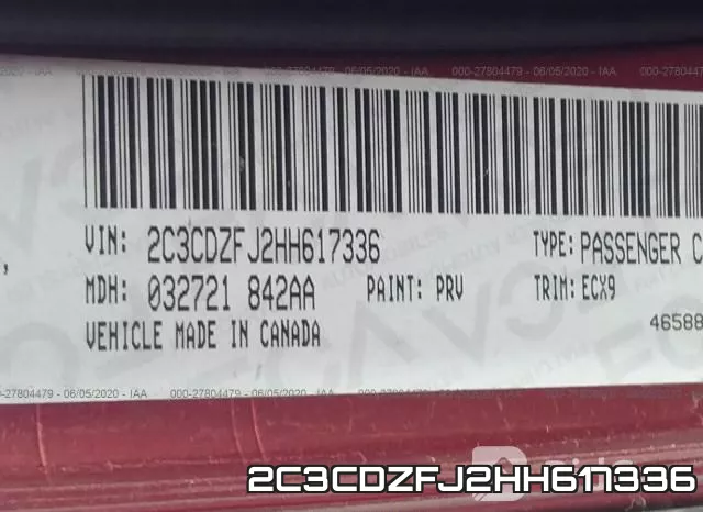2C3CDZFJ2HH617336