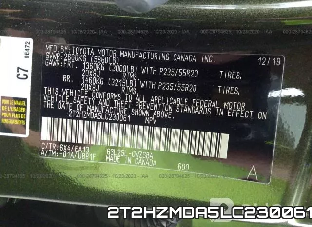 2T2HZMDA5LC230061