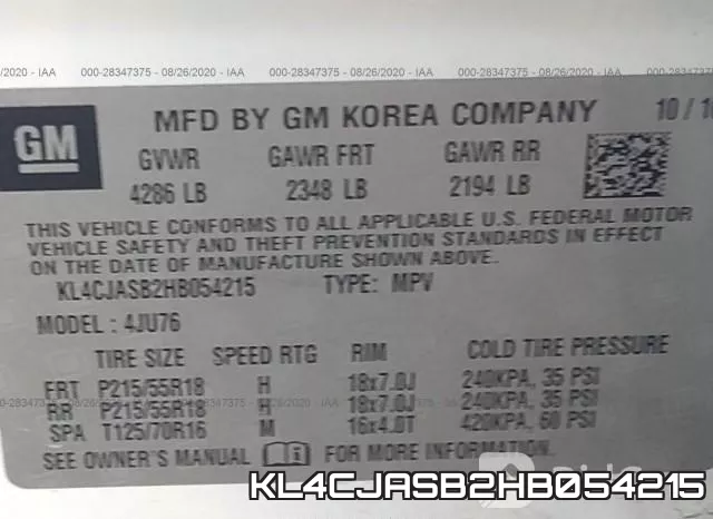 KL4CJASB2HB054215