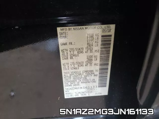 5N1AZ2MG3JN161133