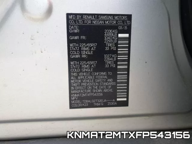 KNMAT2MTXFP543156