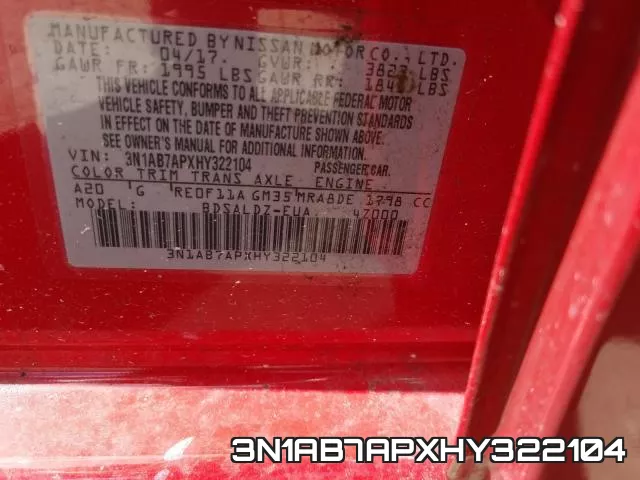 3N1AB7APXHY322104